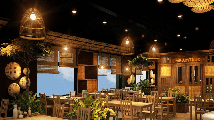 Phong cách thiết kế nội thất nhà hàng truyền thống Việt Nam